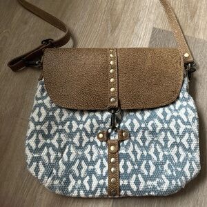 New Myra Bag Brown and Blue Patterned Women's Bag